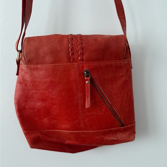 Latico Leather Orange Crossbody Satchel - Picture 4 of 7